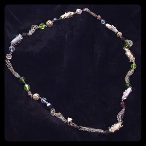 Cookie Lee Multicolor Beaded Gold Necklace